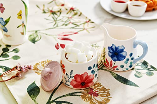 Bico Flower Carnival Ceramic Sugar And Cream Set, Dishwasher Safe #TOP4