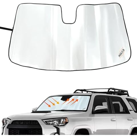ROCCS Thickest Foldable Windshield Sun Shade Compatible with Toyota 4Runner 2010-2024 Accessories,Custom-fit Front Window 4-Runner Sunshade Heat Shield Reflector Cover Sun Visor Blocks UV Rays Cover