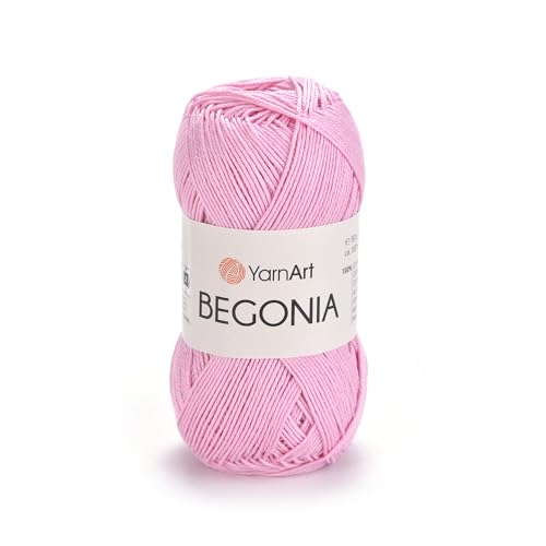 Image of YarnArt Begonia 100% Cotton, Pure Premium Soft Cotton for Knitting Crochet and Amigurumi, Shiny Colors 1.76 Oz (50g) / 185 Yrds (169m) (0319)
