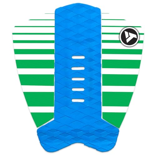 VersaTraction Surfboard Green Stripe 3 Piece Tailpad (Blue)