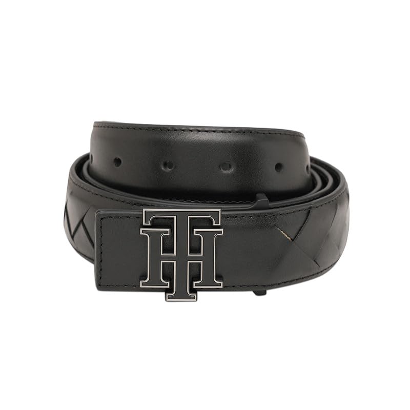 Buford Men's Webbing Belt | Casual Woven Belt With Matte Black & Gold Outline Th Sherif Plate Buckle | Size - S 80Cm-image-6