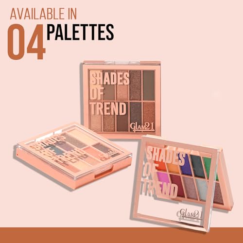 Glam21 Shades of Trend Eyeshadow Palette | 10 Highly Pigmented Shades |Smudge Free & Long-Lasting| Shimmery Finish| 4gm - Shade -03 - Image 5