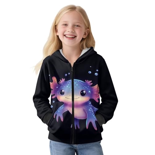 Kids Zip Up Hoodies for Boys Girls Hooded Sweatshirt Size 6-16 Years