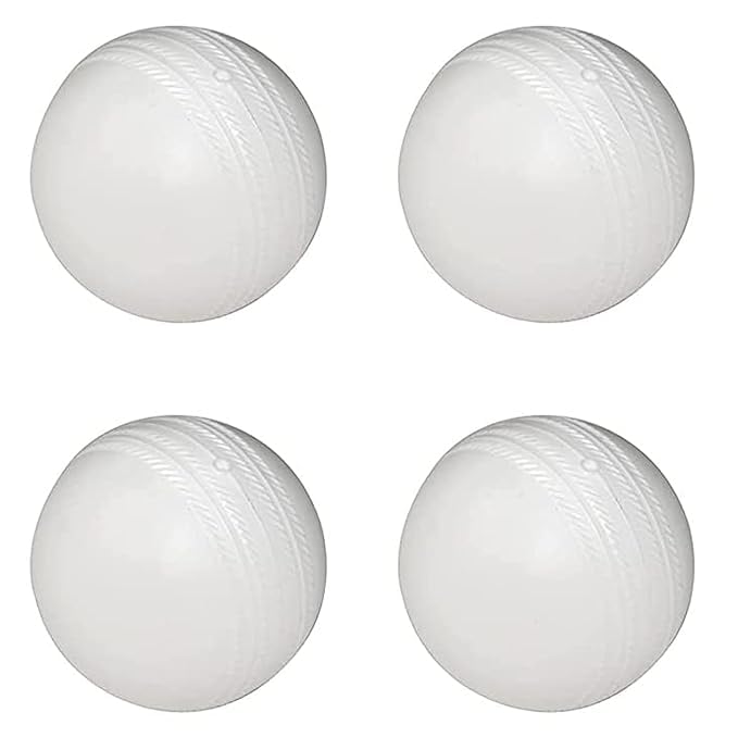 Skygold Heavy Plastic Cricket Training Ball-80gm White Practice for Match and Dril Balls for Indoor and Outdoor Cricket Games [White Pack of 4]-picture-39