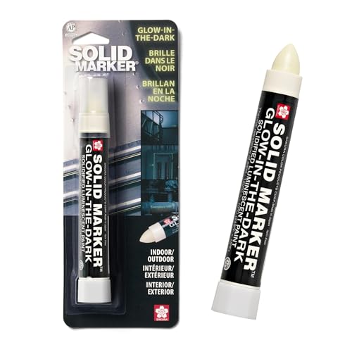 Sakura Solid Glow-In-The-Dark Paint Markers - Permanent Marker Paint Pens - Window, Wood, &Amp; Glass Marker - Glow In The Dark Paint - 1 Pack