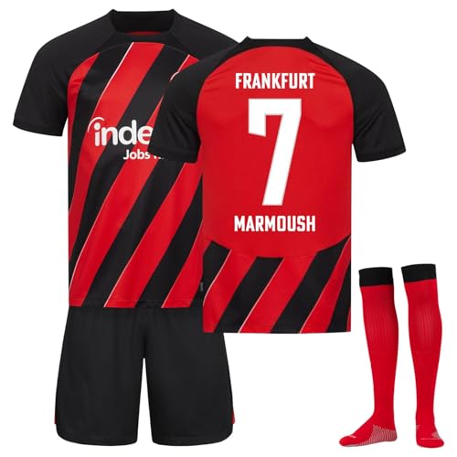 Generisch 23/24 Eintracht Frankfurt Fußball Trikots Shorts Socken Set für Kinder/Erwachsene, Hause Fussball Trikot Trainingsanzug Herren Jungen