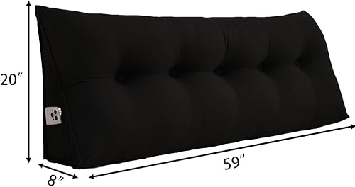 Miniatura 5 de Almohada de cuña para cabecero, almohadas decorativas para cabecera de cama, almohada de lectura, almohada de cuña de lujo para cabecero, almohada