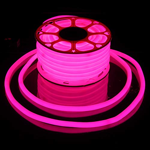 Russell Decor LED Neon Rope Lights Flexible Waterproof SMD Tube Lights (Pink, 100 FT)