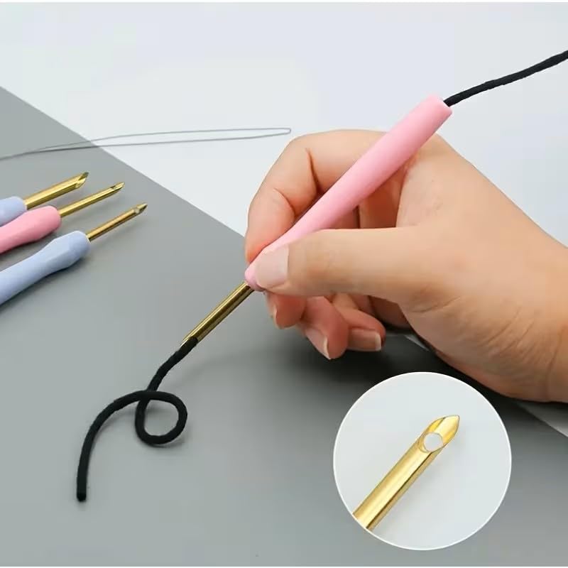 Gemsy Punch Needle Embroidery Pen Set, DIY Craft Tool with Threader, Beginner-Friendly Sewing Kit, Multicolor 2