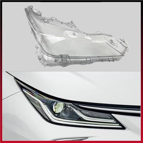 Boîtier de phare voiture Corolla 2019 couvercles lentille remplacement transparent - 3
