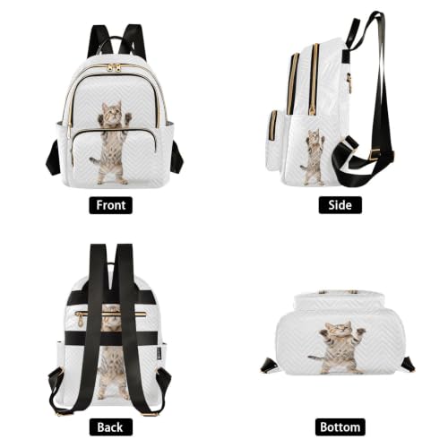 Sac à dos Tabby ludique debout de taille Medium pour femme