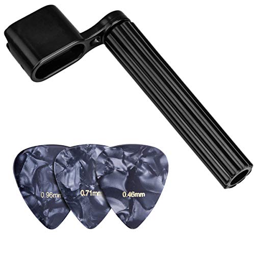 Kwmobile Enrollador cuerdas guitarra púas incluidas