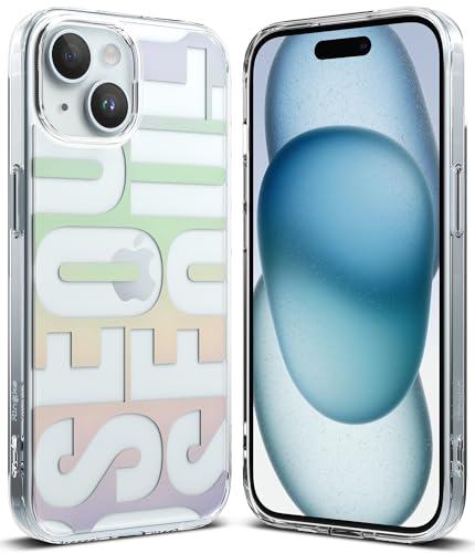 Image of Ringke Fusion Design Compatible with iPhone 15 Case Cover Hard Graphic Designed Back Soft Flexible TPU Bumper Scratch Resistant Natural Form iPhone 15 Back Cover - Seoul