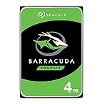 Seagate BarraCuda 4TB, Unità disco interna, 3.5", per PC & PC Portatili, SATA 6 GB/s, 5400 RPM, 256 MB cache, FFP (ST4000DMZ04)