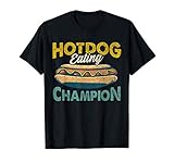 Hotdog Eating Champion Funny Estate Fair Retro Food Contest T-Shirt