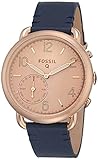 Fossil Hybrid Smartwatch - Q Tailor Dark Navy Leather