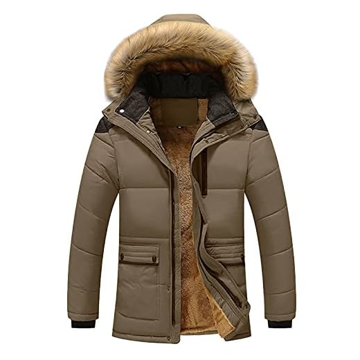 MYNKYLL Jaqueta para homens Parcas com capuz acolchoado manga longa cor combinando casaco outono e inverno casual quente confortável blusa (café, XXXXGG)