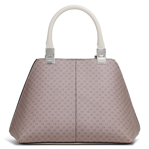 Image of Calvin Klein Women's Granite Geometric Satchel - 2 in 1, Vegan Leather, 2 Pockets
