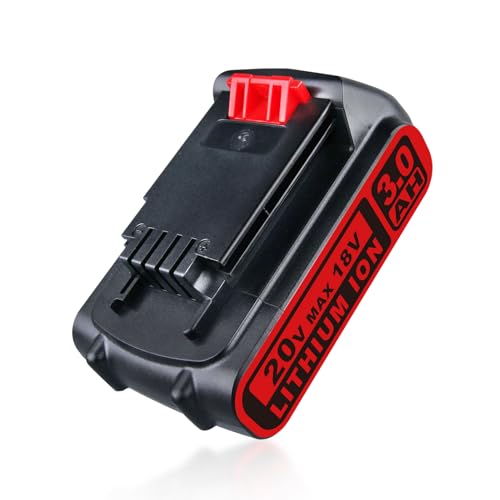 Batterie de rechange 20 V max 3000 mAh pour Black & Decker - Compatible avec les batteries lithium-ion sans fil XR LB20, LBX20, LBX4020, LB2X4020, LBXR20, LBXR20, LBXR20 et plus