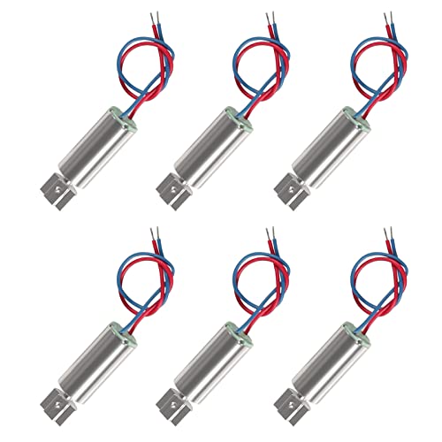 Alinan 6pcs DC 1.5V 3V 14000RPM 6x14mm Miniature Micro Vibrating Vibration Coreless Motor Small Electric Motors 2 Wires
