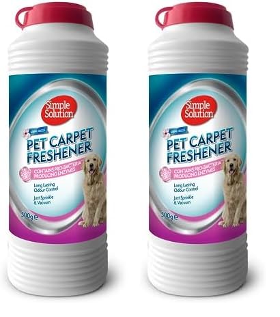 Simple Solution Ambientador de Arena para Gatos con Gránulos de Limpieza Enzimática - 500g (Paquete de 2)