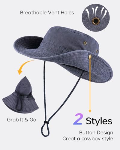 Sombrero Boonie Zylioo XXL con Ala Ancha y Cinta para Barbilla miniatura 3
