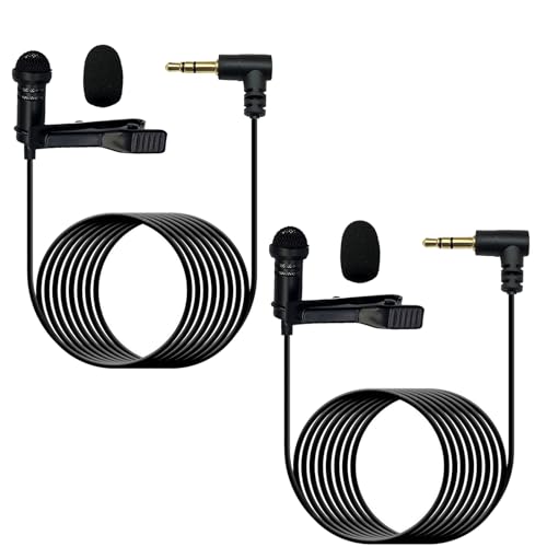 Microphone cravate Lavalier 3.5mm TRS pour DJI MIC 2, Rode Wireless GO II, pack de 2 micros