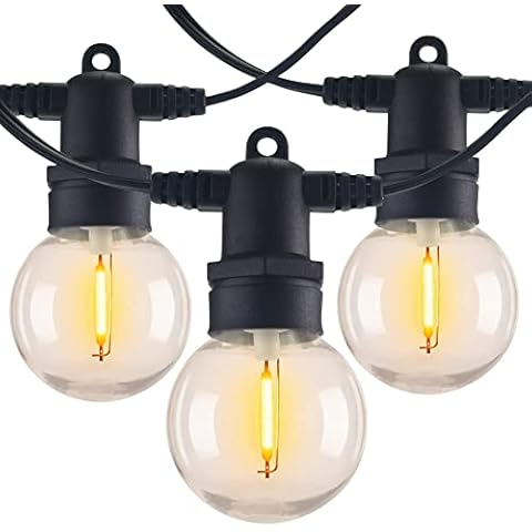 Shineled LED Outdoor String Lights, 50FT Festoon Lights Outdoor Waterproof, 24+2 LED Patio G40 Outside String Lights, for Commercial Lighting, Backyard, Bistro, Party Decor Cover