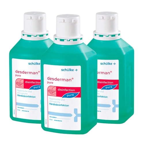 Schülke Desderman | 3 x 500 ml | Händedesinfektionsmittel | Desinfektionsmittel