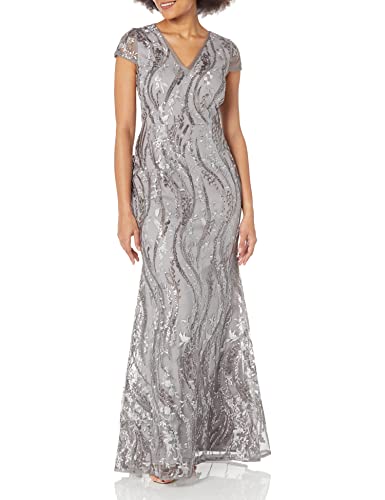 Image of Adrianna Papell Women's Sequin Embroidery Gown