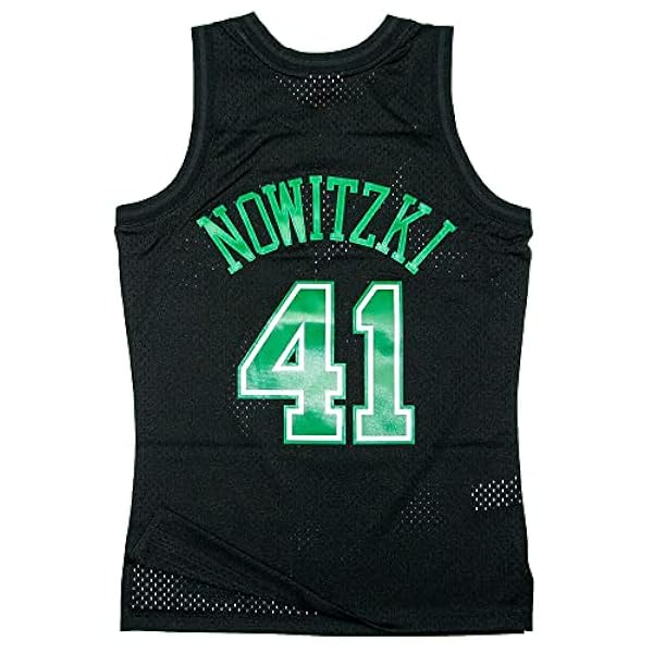 Mitchell & Ness Dirk Nowitzki #41 Dallas Mavericks Black Team Color Swingman NBA Tricot