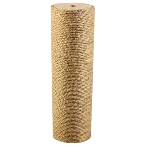 Poste rascador para gato de madera y cuerda de yute miniatura 1