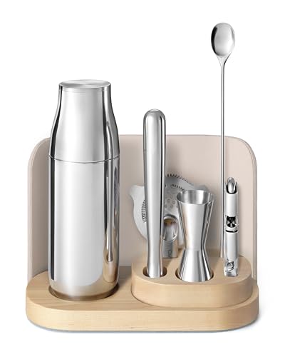 Caraway 9-Piece Complete Bar Set - Cocktail Shaker, Jigger, Muddler,