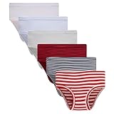 Winging Day Little Girls Striped Panties Size 8 (6-Pack)