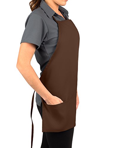 Coffee Adjustable Bib Apron - 3 Pocket #TOP1