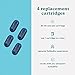 HoMedics Demineralization Cartridge for Ultrasonic Humidifiers – 4-Pack Humidifier Filter Replacements, Filters Mineral Deposits and Purifies Water in Air Humidifiers for Bedroom, Plants, Office Blue