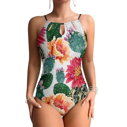 Swimsuit monokini fleurs de cactus idéal pour vos journées farniente à la plage