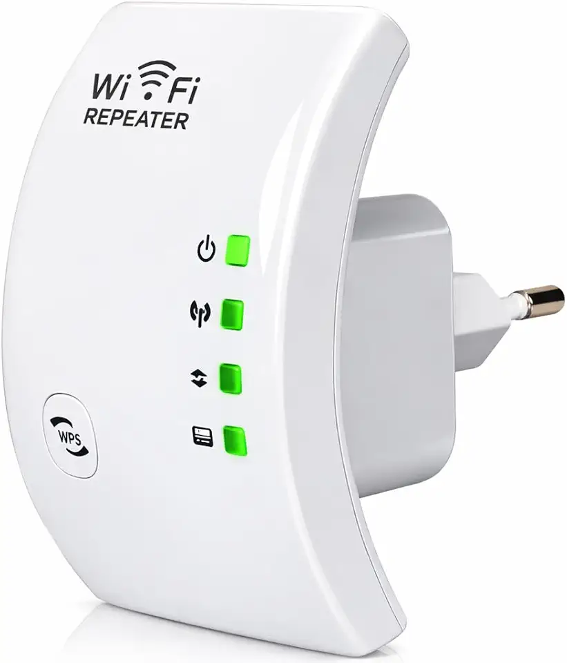 Repetidor de Sinal Wi-Fi 300Mbps Amplificador de Internet Wireless | Extensor de Rede com WPS | Compatível com Todos os Roteadores 2.4GHz