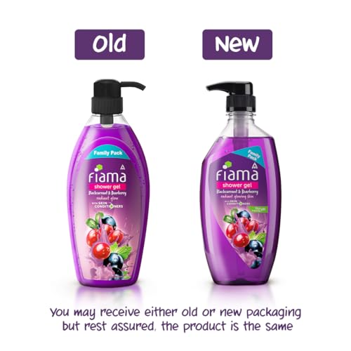 Image of Fiama Body Wash Shower Gel Blackcurrant & Bearberry, 750ml Family Pack, Body Wash for Women & Men with Skin Conditioners for Radiant Glow, Suitable for All Skin Types