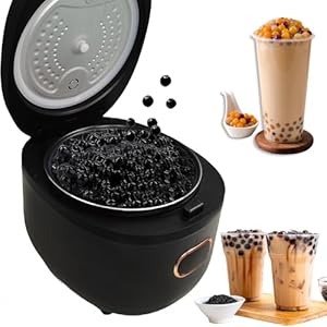 5L Tapioca Pearl Cooker, Commercial Tapioca Cooker, Electric Pearl Maker, Non-Stick Bubble Tea Cooker with Smart Control Panel for Milk Tea Shop, Coffee Shop, Restaurant, Home