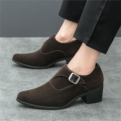 Men's Classic Leather High Heels Dress Shoes Slip-On Formal Pointed-Toe Comfort Business Office Fashion Shoes2