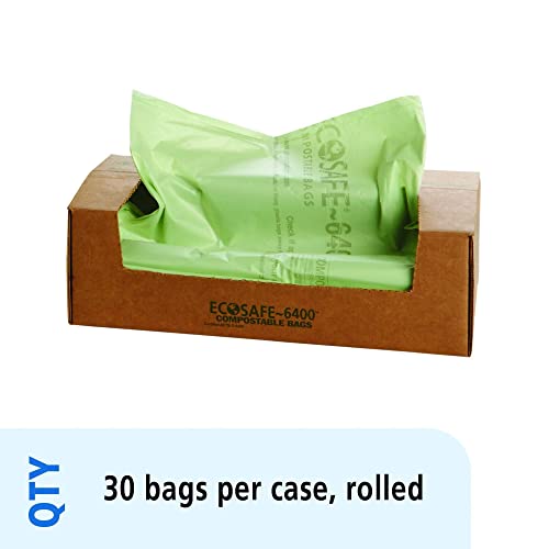 Sacs compostables Stout Ecosafe-6400 de 0,85 ml pour tri écologique vert