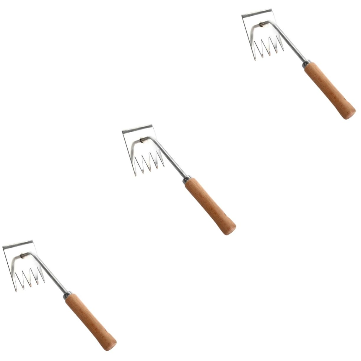 Toyvian 3 Stück Gartenwerkzeug zur Unkrautentfernung Multifunktionaler Unkrautstecher mit Ergonomischem Holzgriff für Effektives Entfernen von Hartnäckigem im Garten