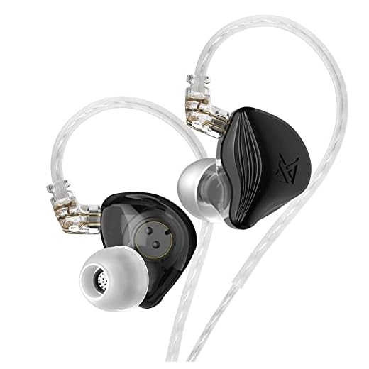 KZ ZEX IEM Earphones, Electrostatic Wired Headphones, KZ Low Voltage Electrostatic Dual Magnetic Dynamic Unit Noise Cancelling in Ear Earbuds(Black, No Mic)