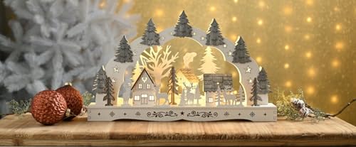 Pont de bougies LED de Noël au style scandinave pour illuminer vos fenêtres en hiver