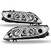 AKKON - Fit 2003 2004 2005 Mazda 6 03-05 Halogen Type Projector Headlights w/o Fog Headlamp Chrome Housing Driver - Passenger OE Style Direct Replacement