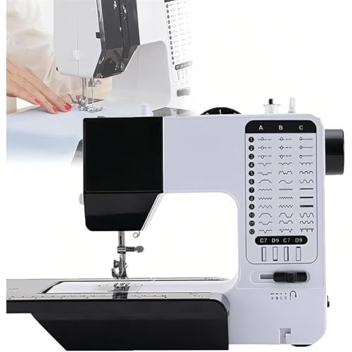 Máquina de coser, 38 puntadas, compacta, multifuncional, portátil, automática para principiantes, bricolaje en casa y reparación de telas