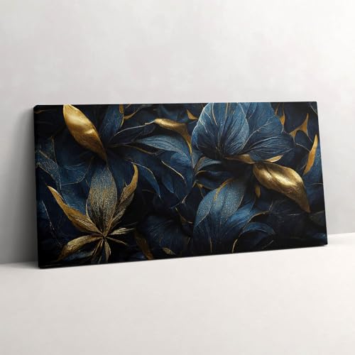 Peinture sur toile fleurs 120x60cm pour décoration murale de salon