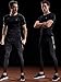 Neleus Men's 3 Pack Compression Baselayer Athletic Workout T Shirts,5022,Black,Grey,Red,US M,EU L