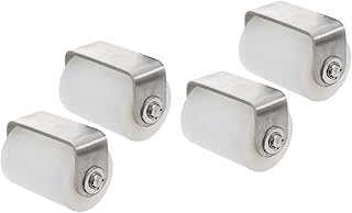 Uonlytech 4 Pcs Pulley Side Roller for Sliding Gate Rolling Gate Guide Roller Gate Roller Guides Garage Door Track Garage Door Bracket Heavy Duty Castors Sliding Gate Wheel Guiding Wheel